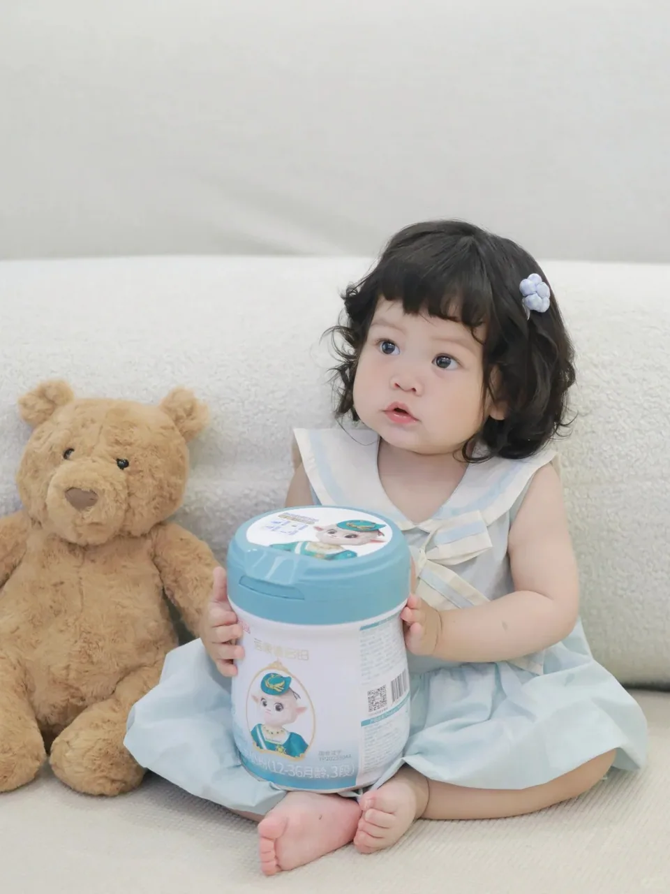 炸毛咘咘与蓓康僖启铂幼儿配方羊奶粉的真实育儿照片